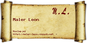 Maler Leon névjegykártya